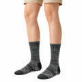 Socken 43-46 aus Textil in Grau Schwarz - gerippte Freizeitsocken