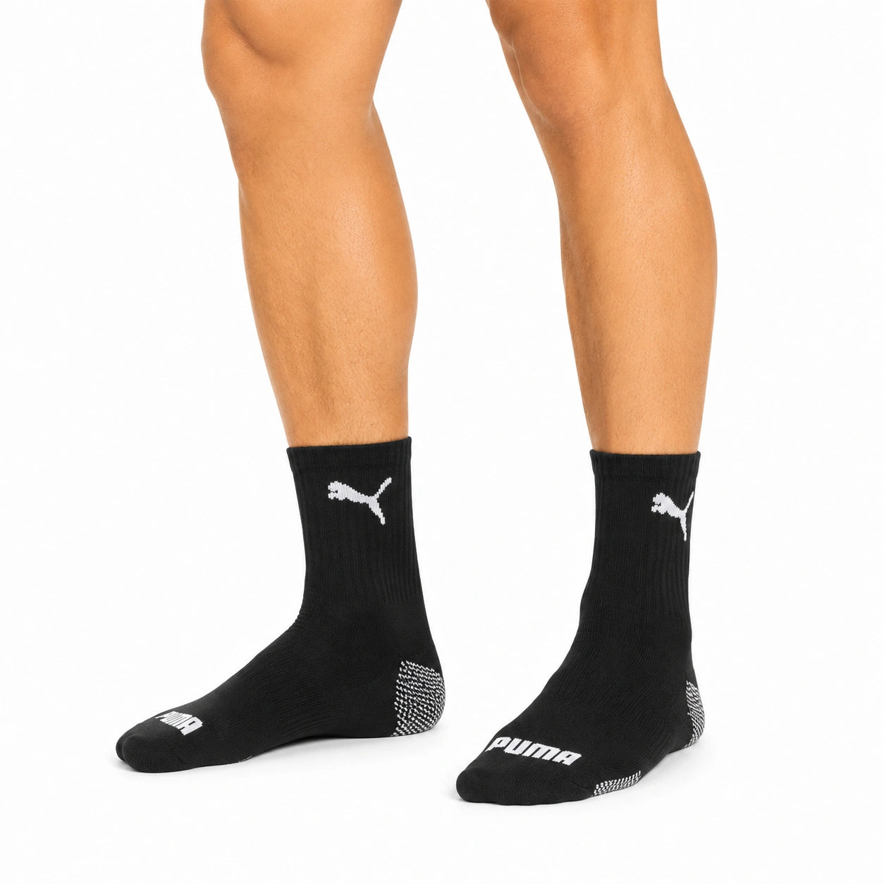 Sportsocken 43-46 Textil Schwarz Weiß gerippt für Training
