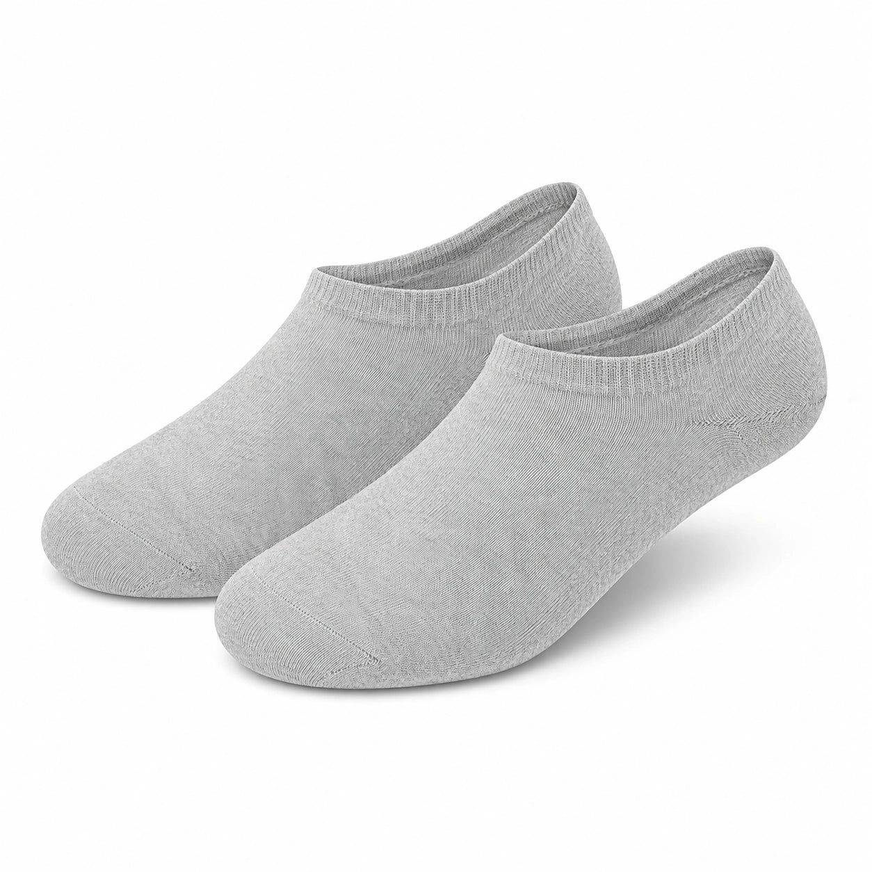 Sneakersocken 39-42 aus Textilstrick in Hellgrau - kurz und elastisch