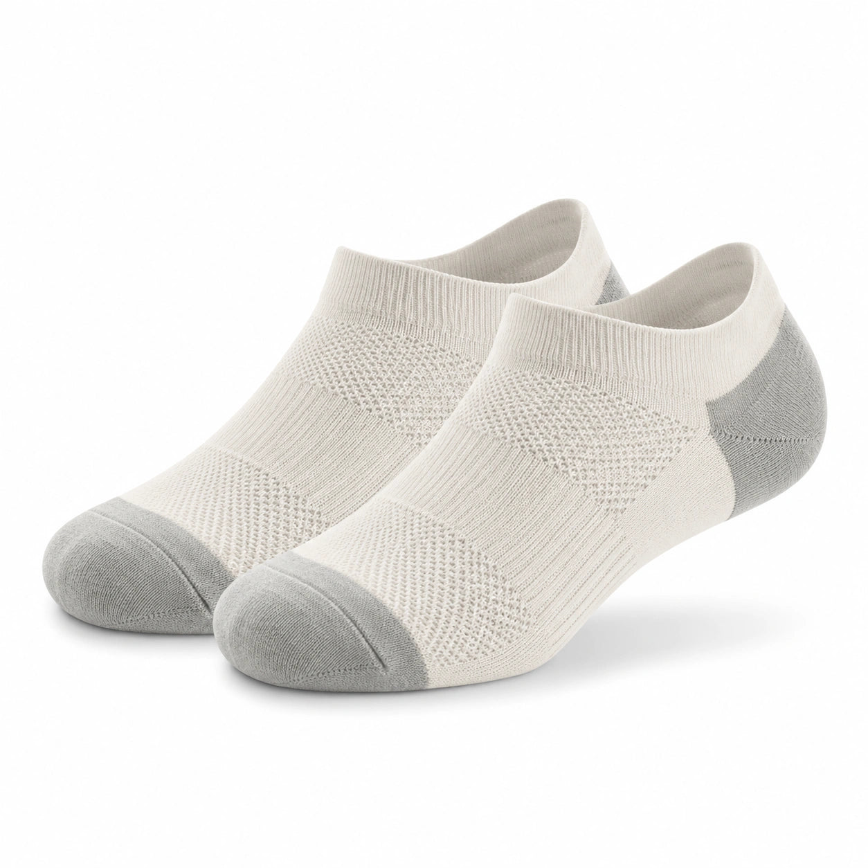 Sneakersocken 35-38 aus Textil in Cremegrau atmungsaktiv