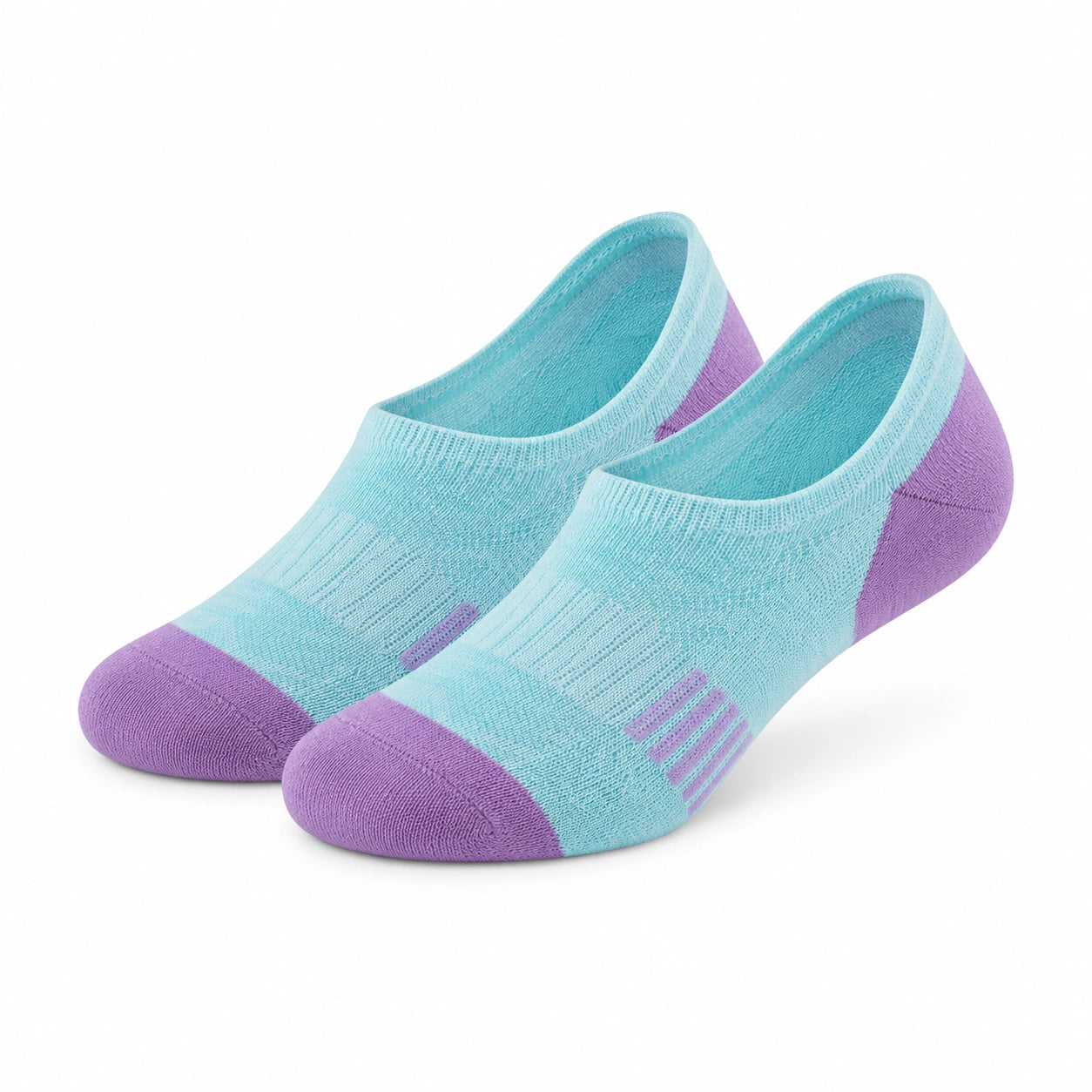 Sneaker Socken 43-46 aus Textil in Türkis Lila - niedrig geschnitten atmungsaktiv