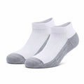 Sneakersocken 35-38 aus Textilstrick Weiß Grau mit geripptem Bund